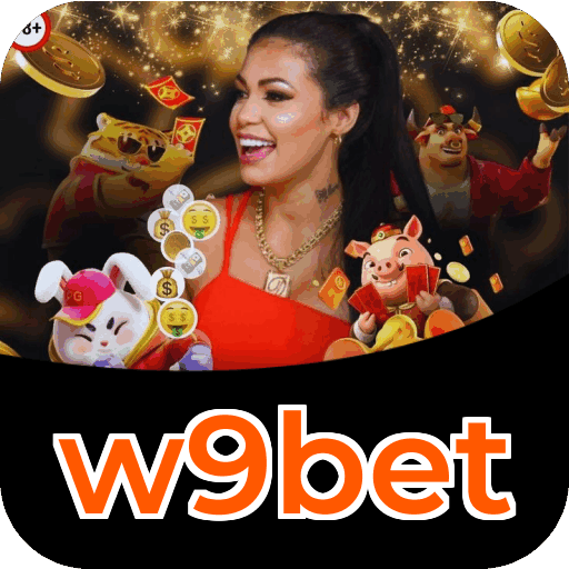 Interface do aplicativo w9bet mostrando jogos disponíveis no iOS e Android